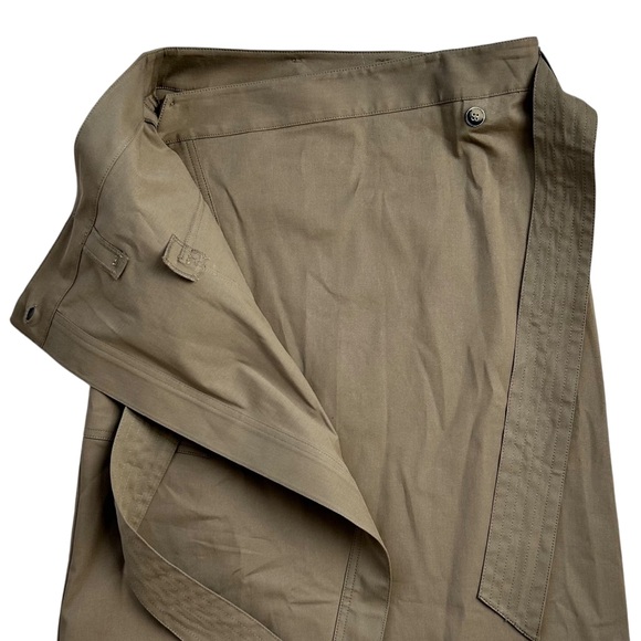 H&M EDITION Women’s Utility Wrap Skirt Dark Khaki Green Oversized Belt Pocket‎ 4 - Picture 5 of 15